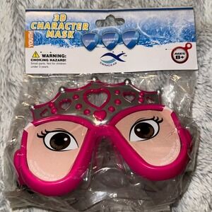 Swimgear Youth 3D Character Mask Princess Tiara Pink Silver‎ Ages 8+ Latex Free